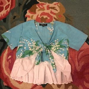 Lily of the Valley Cotton Tie Top